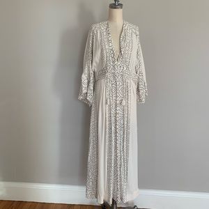 Free People 10 M Bohemian Tassel Flowy Maxi Dress